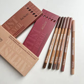 6pcs Ultra Fine Wood Lip Liner Set - Velvet Matte Long-Lasting Smooth, Natural Lip Color in 1/ tm8 Different Colors.